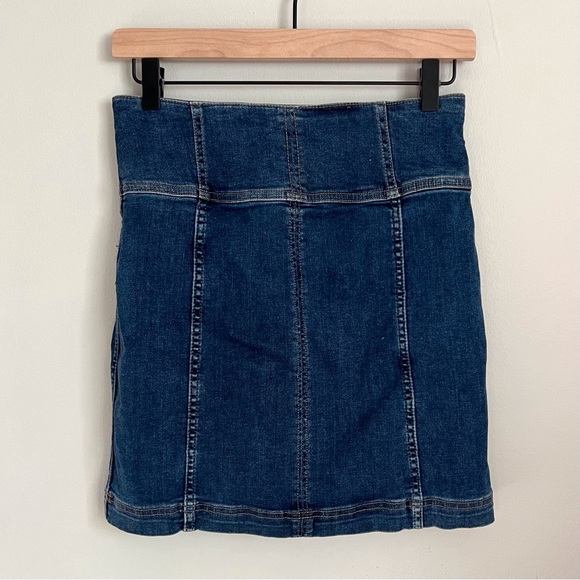 Free People Modern Femme Denim Corset Mini Skirt - Picture 3 of 8